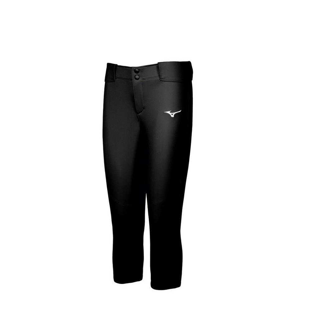 Pantaloni Mizuno Softball Belted Stretch Donna - Nere - 24639-DQHK